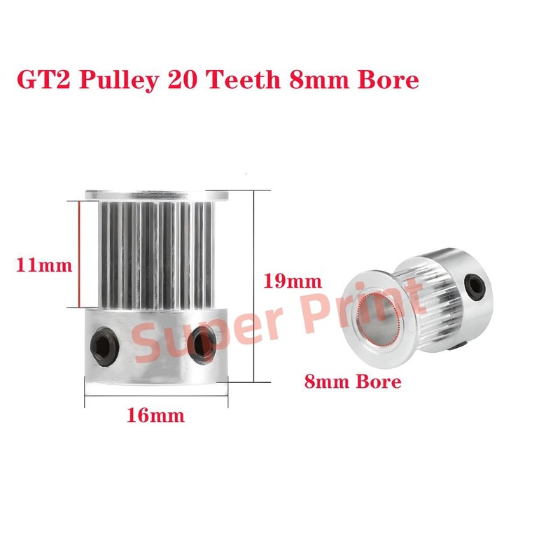 Super Print GT2 Pulley GT2 Pulley 20 Teeth 20 Teeth