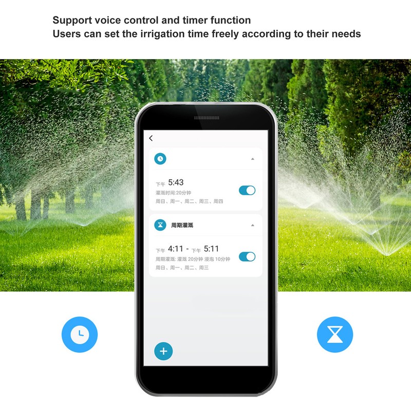 Bluetooth Sprinkler Timer Professional Efficient Accurate APP Remote Control Voice