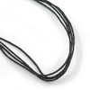 Avalaya Multistrand Black/Grey Shell Long Necklace with Black Cotton Cords/