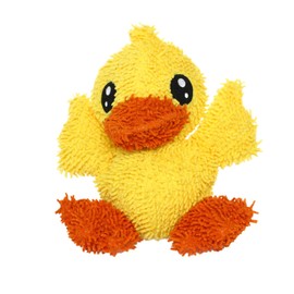 MIGHTY- Microfiber Ball Duck – Made with Squeaker Balls and Minimal Stuffing. Strong & Tough. Interactive Play Dog Toy. Machine Washable & It Floats (Regular 2 Pack)