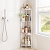 ELYKEN Corner Shower Caddy Standing, 4 Tier Rustproof Metal Shower
