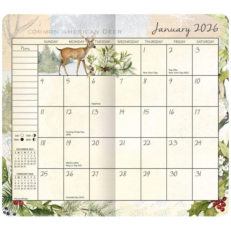 Lang Companies, Field Guide 2 Year 2026 Pocket Planner, 3.63''