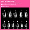 Nail Tips, Almond, Pack of 550 Tips for Gel Nails,