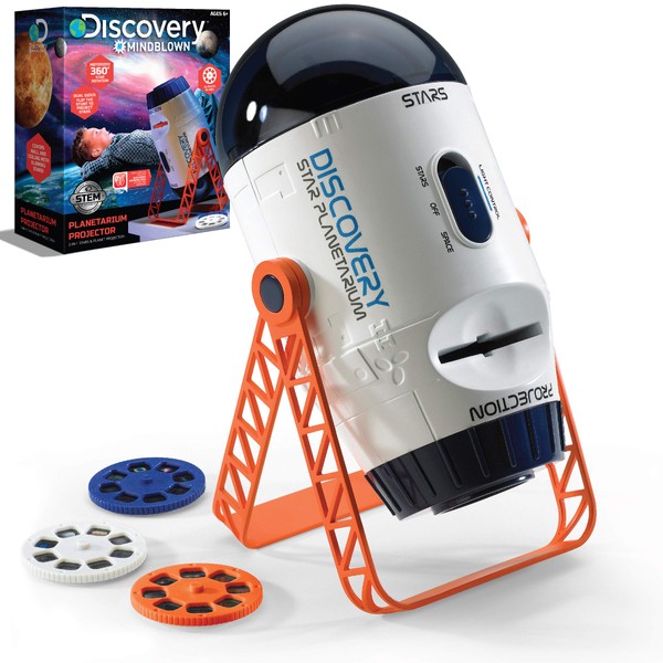 Discovery™ 2-in-1 Reversible Planetarium Space Projector, 24 Images, 360-Degree Rotation,