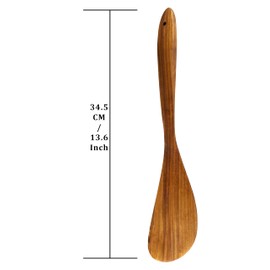 CCcollections Wooden Kitchen Utensil Set | Premium Cookware Teak Utensils | Teak Wood Nonstick Kitchen Cookware Perfect for Everyday Use & Special Occasions - (Set C - Spatula 4 Sets)