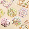 6 Sets Cute Animals 3D Sticker Scene 3D Miniature Scene