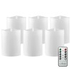 Stonebriar 6 Count Real White Wax 3x4 Flameless LED Pillar