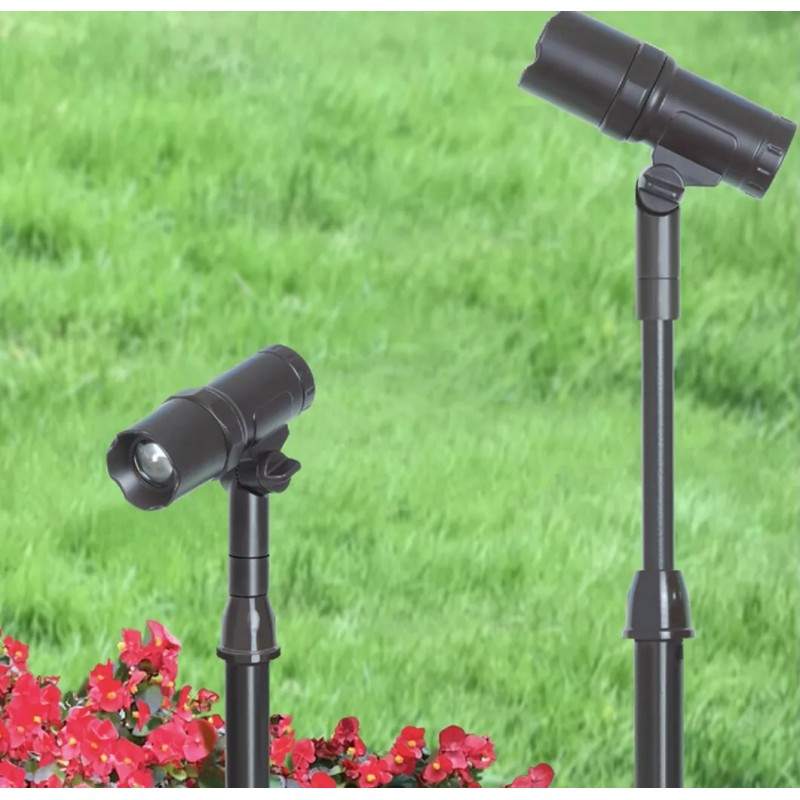 Smartyard, 2 Pk LED Solar Spotlights Floodlights, Walkway Landscape Garden
