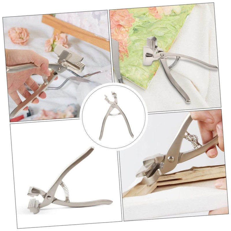 Hohopeti Lightweight Canvas Pliers Spring-Loaded Tension Clamp Wide Mouth Pliers