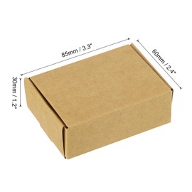 PATIKIL 3.3x2.4x1.2" Paper Soap Box, 40 Pack Homemade Soap Boxes Rectangle Presents Packaging Boxes for Birthday Christmas DIY Craft, Brown