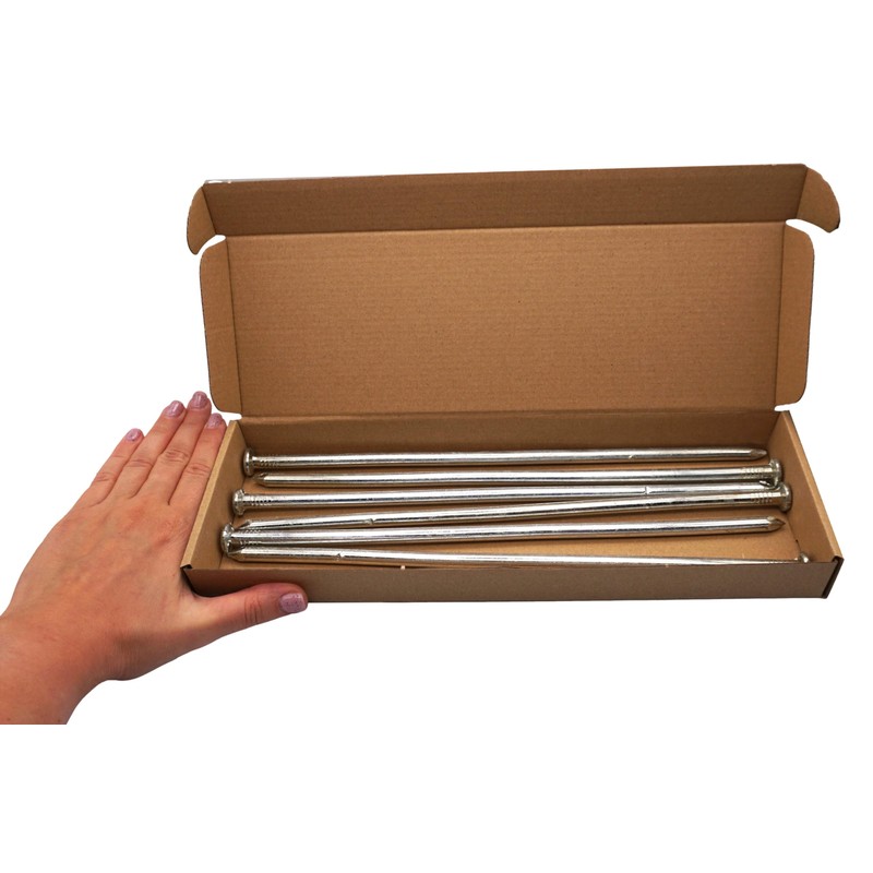 SKIR'CO (Pack of 6) Galvanized Construction Nails 8.0 x 300mm