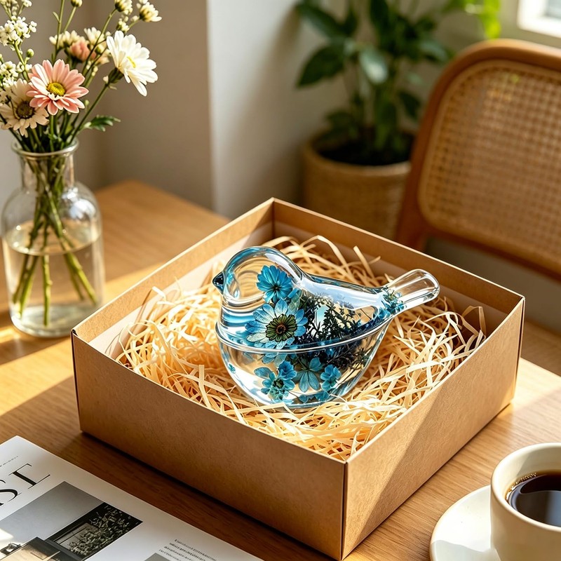 Bird Silicone Mold with Lid, 3D Animal Resin Casting Mold