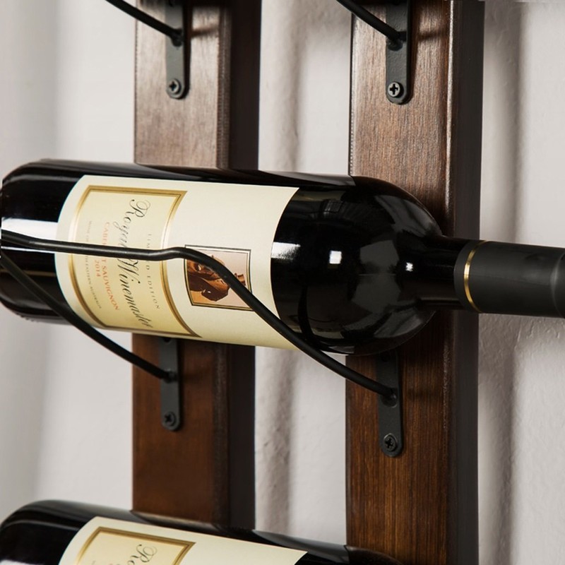 Wall Mounted Wine Rack | Rustic Barrel Stave Hanging Wooden