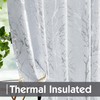 FMFUNCTEX 100% Blackout Curtains Siver Tree Branch Curtains for Living