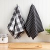 Sticky Toffee Gray Kitchen Towels 2 Pack, 100% Cotton Gray