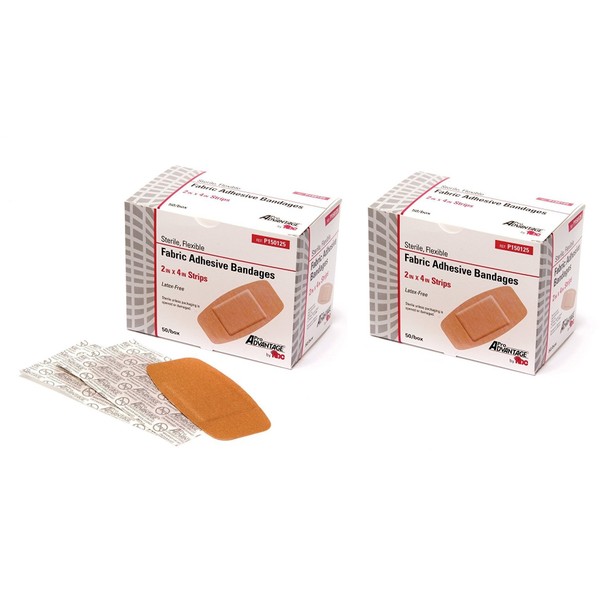ProAdvantage P150125 Flexible Large Adhesive Bandages 2" x 4" (Pack of 100)