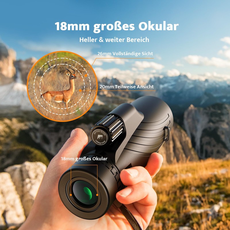 Usogood 12x52 Monocular Telescope Adult