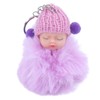 12 Pcs Sleeping Baby Pendant Key Ring Plush Fluffy Cute