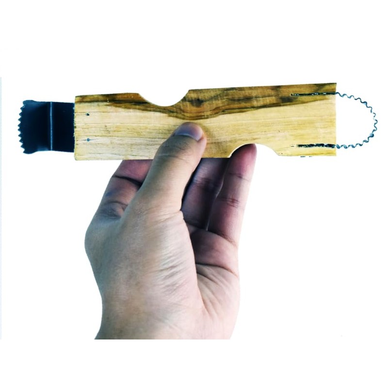 Small Size Wooden Handle Coconut Grater - Durable Sharp Stainless