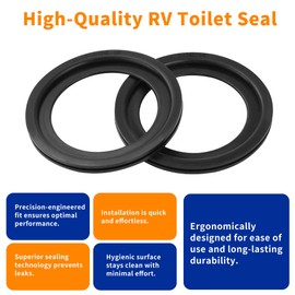 RV Toilet Seal, Flush Ball Seal Gasket Replacement 385311658 for Dometic 300 310 320 Series Pedal Flush Toilets, High-Grade Rubber, Toilet Seal Parts Solve The Leakage Problem