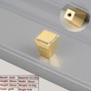 LFWATAXY 4PCS Gold Diamond Handle, Gold Crystal Knobs, Sparkle Diamond
