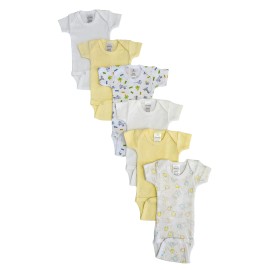 UD_Baby Boy, Baby Girl, Unisex Short Sleeve Onezies Variety (pack Of 6) Nc_0234