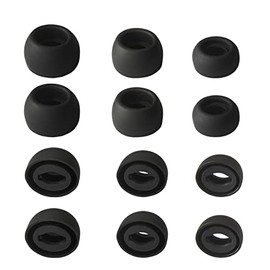 Luckvan Puntas de Silicona para Galaxy Buds Pro, Reemplazo de Almohadillas para Auriculares Galaxy Buds Pro, 6 Pares, LMS, Negro