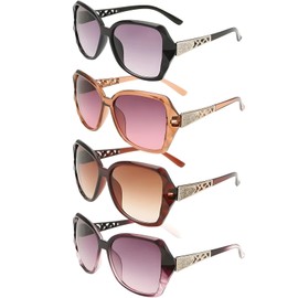 Syylqyr 4 Pcs Sunglasses Womens, Women Vintage Fashion Ladies Sunglasses Protection Adults Female Oversized Sun Glasses Eyewear