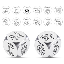 Food Decision Dice, Gag Gifts Funny Adult, White Elephant Gifts for Adults, Date Night Gifts for Couples, Santa Swap Gift Exchange Dice, Stocking Stuffers for Adults Women Men, Valentines Day Gifts