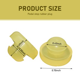 awlbed 8 PCS Brake Clutch Pedal Stopper Rubber Plug, Brake Pedal Stopper Pad, Auto Replacement Parts #46584-5P010 46584-S0100 46584-2Y000, Compatible with Nissan Infiniti Nissan (Beige)