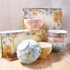 Ceramic Rice Bowl with Chopsticks Set of 4, 4.5'' Cereal