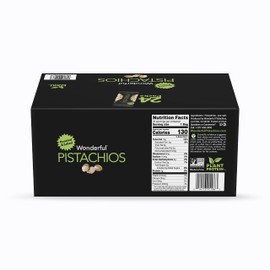 Wonderful Pistachios In Shell, Roasted & Salted Nuts, 1.5 Ounce Bags (Pack Of 24), Protein Snack, On-the Go, Individually Wrapped Healthy Snack