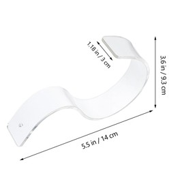 DEARMAMY 5pcs Acrylic Belt Display Stands Acrylic Belt Holder Clear Acrylic Belt Belt Organizer Belt Display Case Belt Storage Racks for Men and Women Belt Store Display or Home Use