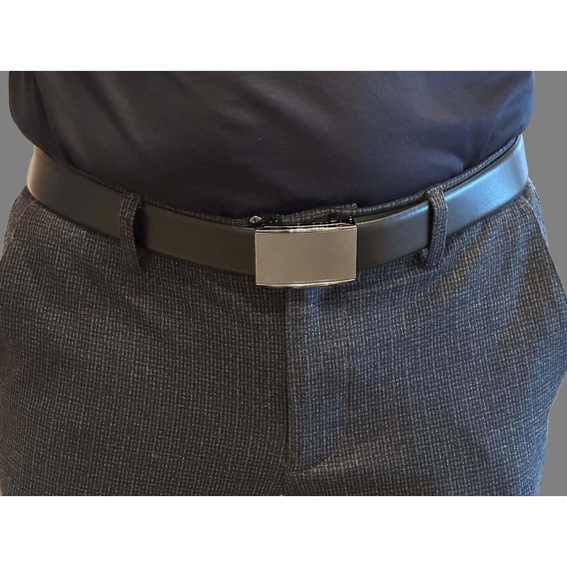 Lloyd Automatic Leather Belt 35 mm Shortenable Cambered Black, black