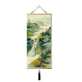 EAPEY Prints Chinese Scroll Hanging Japanese Wall Art A Quiet Valley in Autumn Decor Home