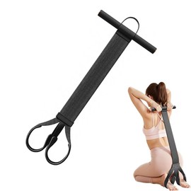 Abdominal Muscle Bands with Foot Pedal, 120 lb Sit-Up Training Equipment, Yoga & Home Gym - Bodybuilding Expander Full Body Trainer for Men & Women (Black)