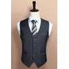 Hisdern Men's Formal Wedding Party Waistcoat, Plain Cotton Waistcoat -