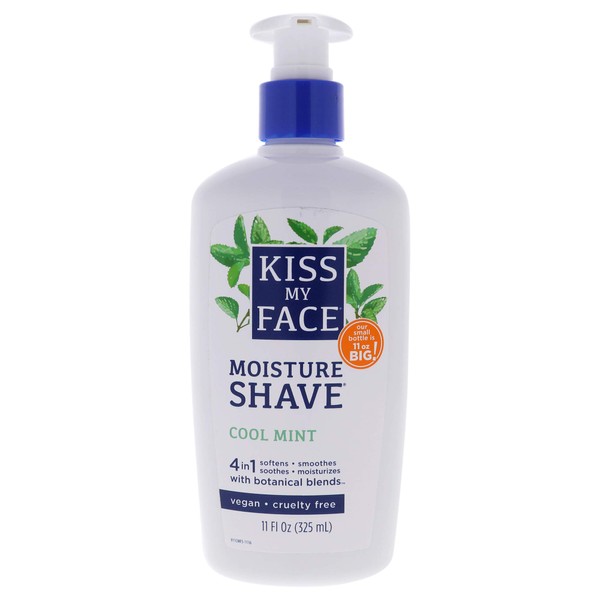 Kiss My Face 4-in-1 Moisture Shave, Cool Mint 11 oz