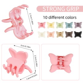 40Pcs Colorful Butterfly Hair Clips - WOVOWOVO Small Hair Claw Clips Cute Butterfly Clips for Thin Fine Hair Mini Hair Clips Hair Accessories for Women Girls Birthday Christmas Gift
