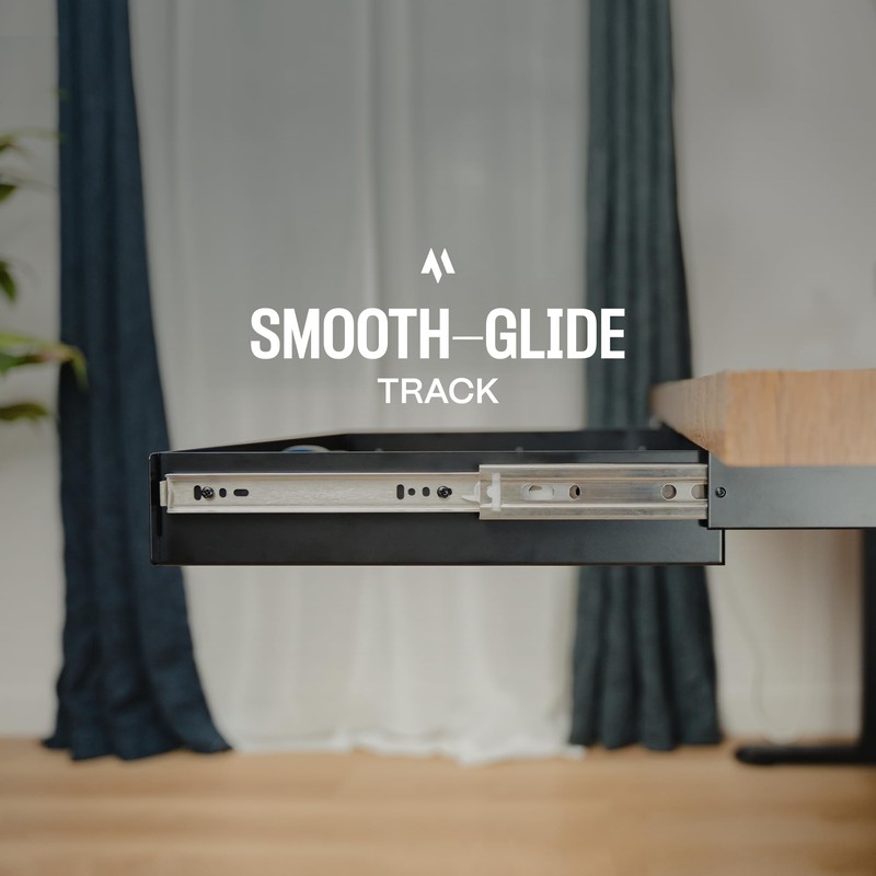 Under Desk Drawer Slide Out Attachment - Carbon Steel Undermount