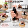 Meat Pounder Tenderizer, Solid Stainless Steel Meat Flattener & Smash