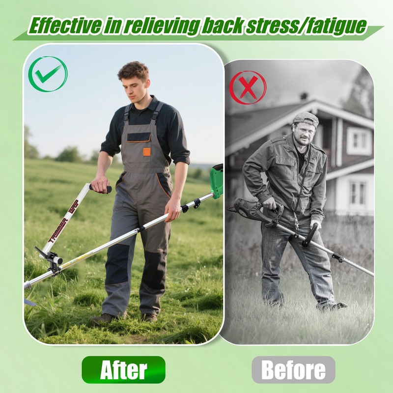 Upgraded Ergonomic Trimmer Grip, String Trimmer Handle, with Trimmer Shoulder