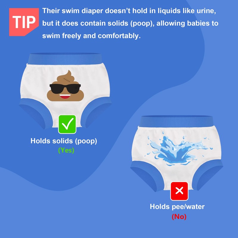 BIG ELEPHANT Reusable Baby Swim Diapers - 3 Pack for