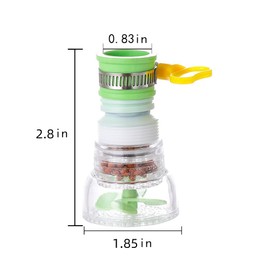 Water Filter Faucet Bathroom Sink - Water Filter for Sink Bathroom Faucet Extender Kitchen Sink Water Filter - 360° Adjustable Shower Head Filter Shower Faucet Handle for Kitchen Accessories (Green)