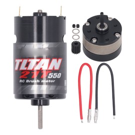 RC Brushed Motor with 1/3 Reduction Gearbox 550 Universal Brushed Motor for Electric Car Truck Boat 21T