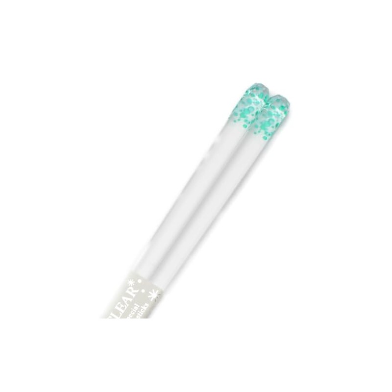 Aoba 316824 Clear Chopsticks Clear Vidro, Light Blue, 9.1 inches