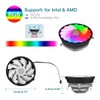 CPU Cooler Fan Heatsink RGB LED for Intel LGA1156/1155/1151/1150/775 AMD