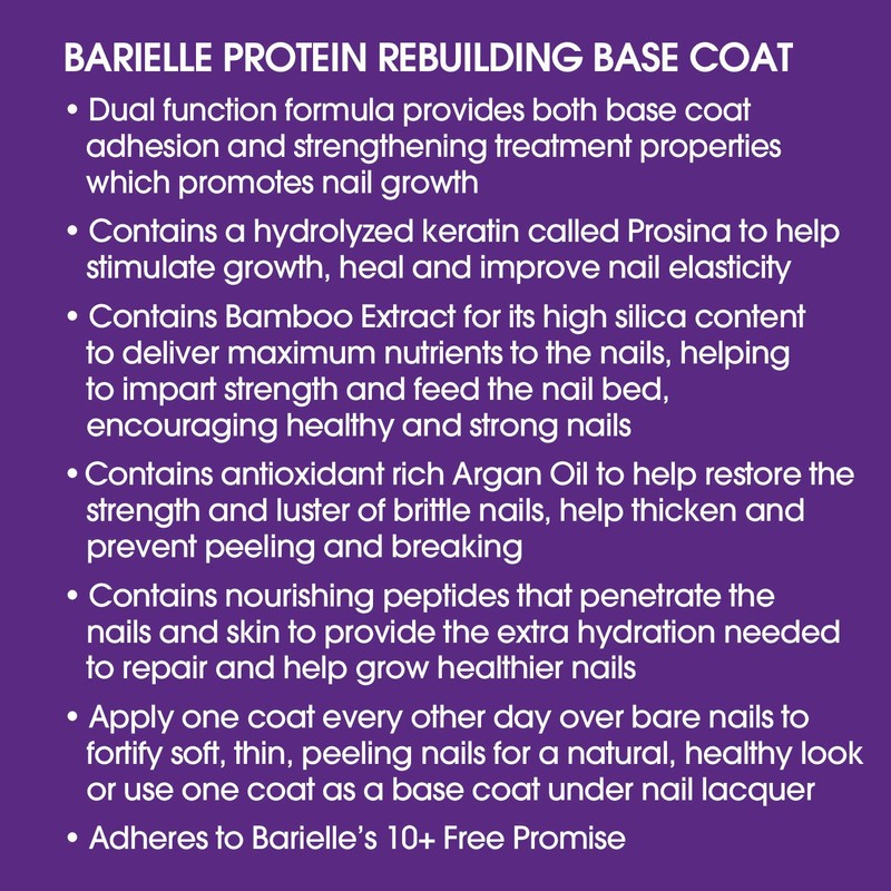 Barielle Protein Rebuilding Base Coat with Prosina .45 ounce (2-Pack)