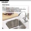 Houzer Club Stainless Steel Kitchen Bar & Prep Sink: 10