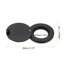 PATIKIL 5/8" Peephole Cover,Rotating Door Viewer Peephole Privacy Cover with Self-Adhesive Tool for Home Security Apartment Hotel,Matt Black
